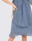 Vestido Seda Delfina