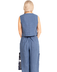 Set Lino Ambra - Chaleco y Pantalon