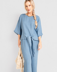 Set Lino Giuliana - Blusa y Pantalón