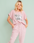 Set Lino Cristina - Blusa Estampada y Pantalon
