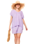 Set Lino Fabiana - Blusa y Pantalón Corto