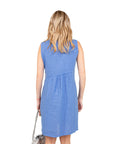 Vestido Lino Celeste