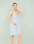 Vestido Lino Celeste