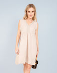 Vestido Lino Celeste
