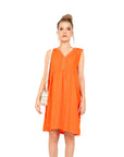 Vestido Lino Celeste