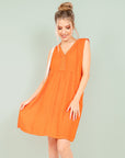 Vestido Lino Celeste