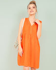 Vestido Lino Celeste