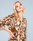 Blusa Viscosa Gianna color Rust, ropa italiana de viscosa para mujer | Filippa