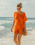 Set Lino Fabiana - Blusa y Pantalón Corto