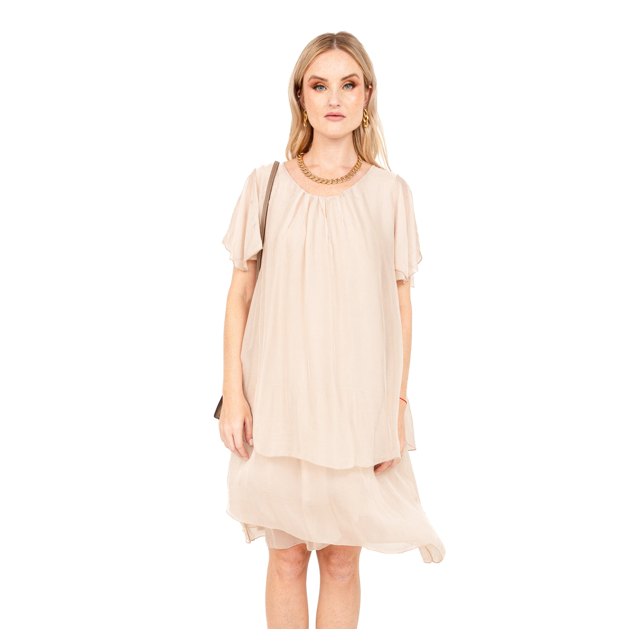Vestido Seda Delfina