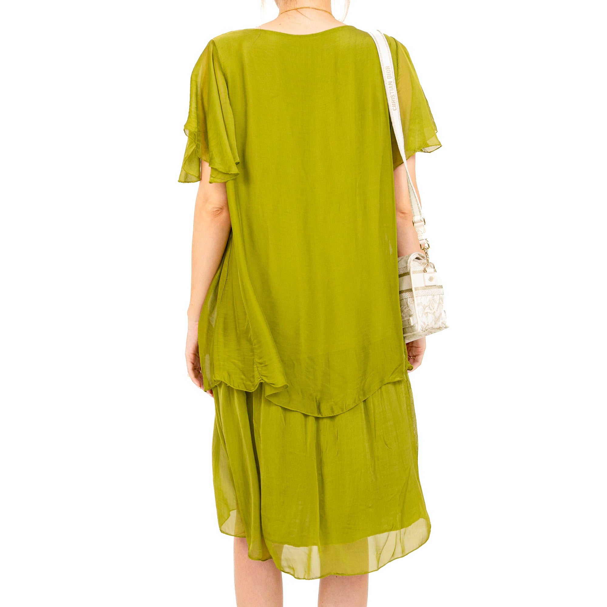 Vestido Seda Delfina