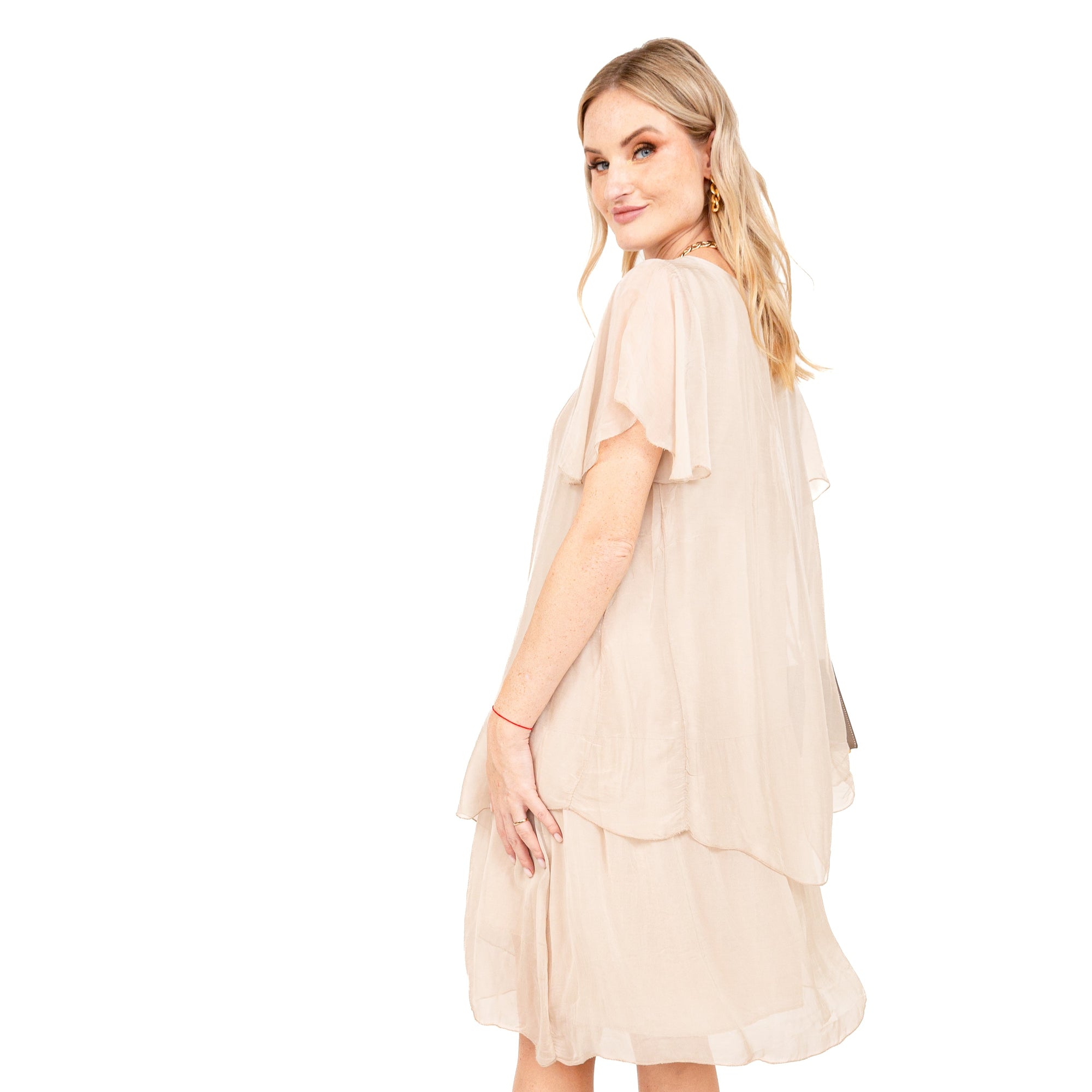 Vestido Seda Delfina