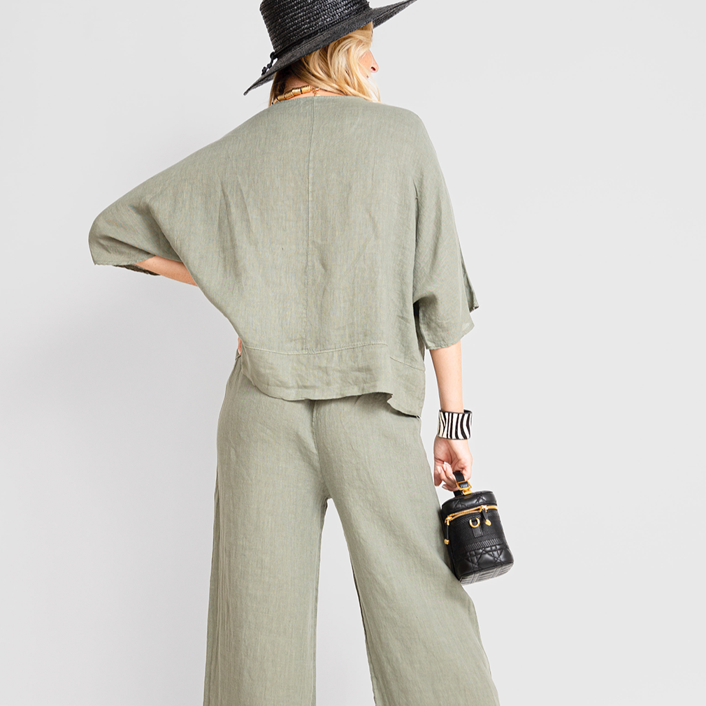 Set Lino Giuliana - Blusa y Pantalón