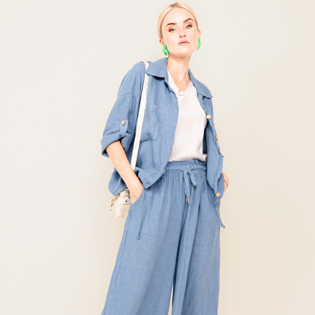 Set Lino Carlota - Camisa y Pantalón
