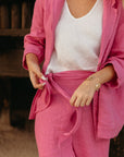 Set Lino Irene - Blazer y Pantalón
